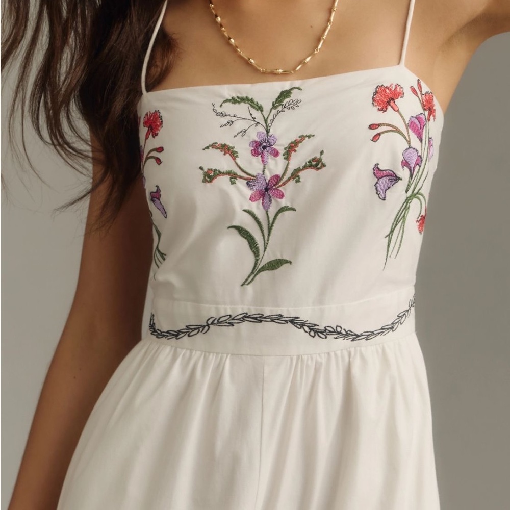 Hutch Floral Embroidered Tiered Jumpsuit size Small - Picture 3 of 11